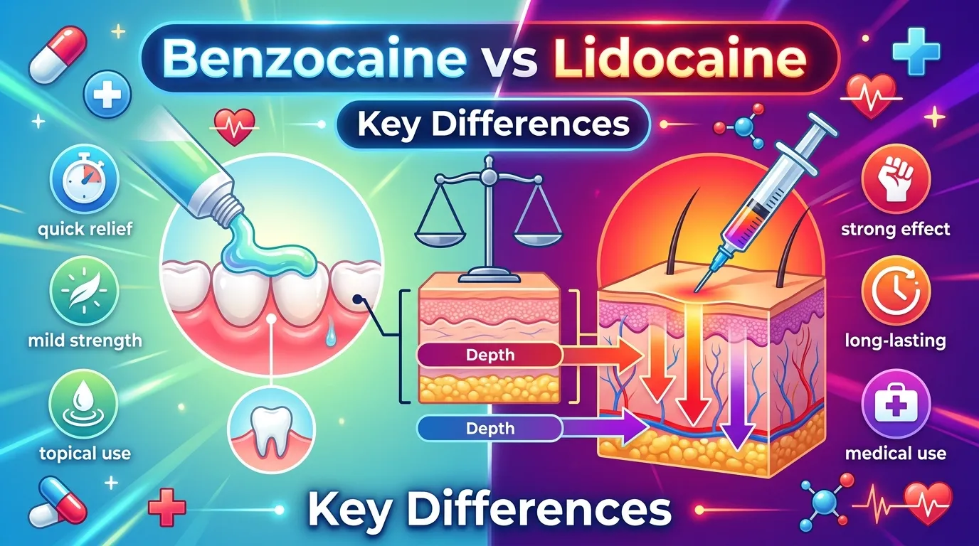 Benzocaine vs Lidocaine