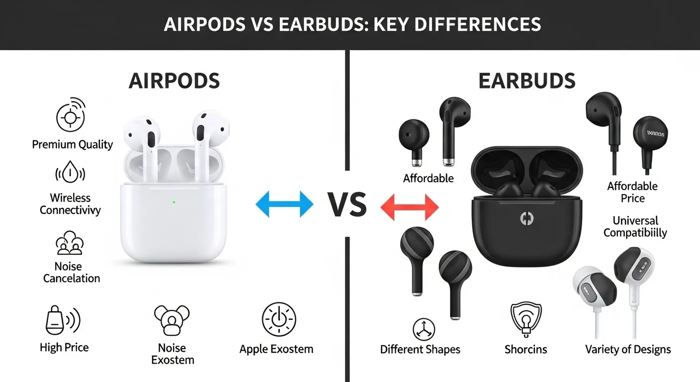 Difference Between AirPods and Earbuds