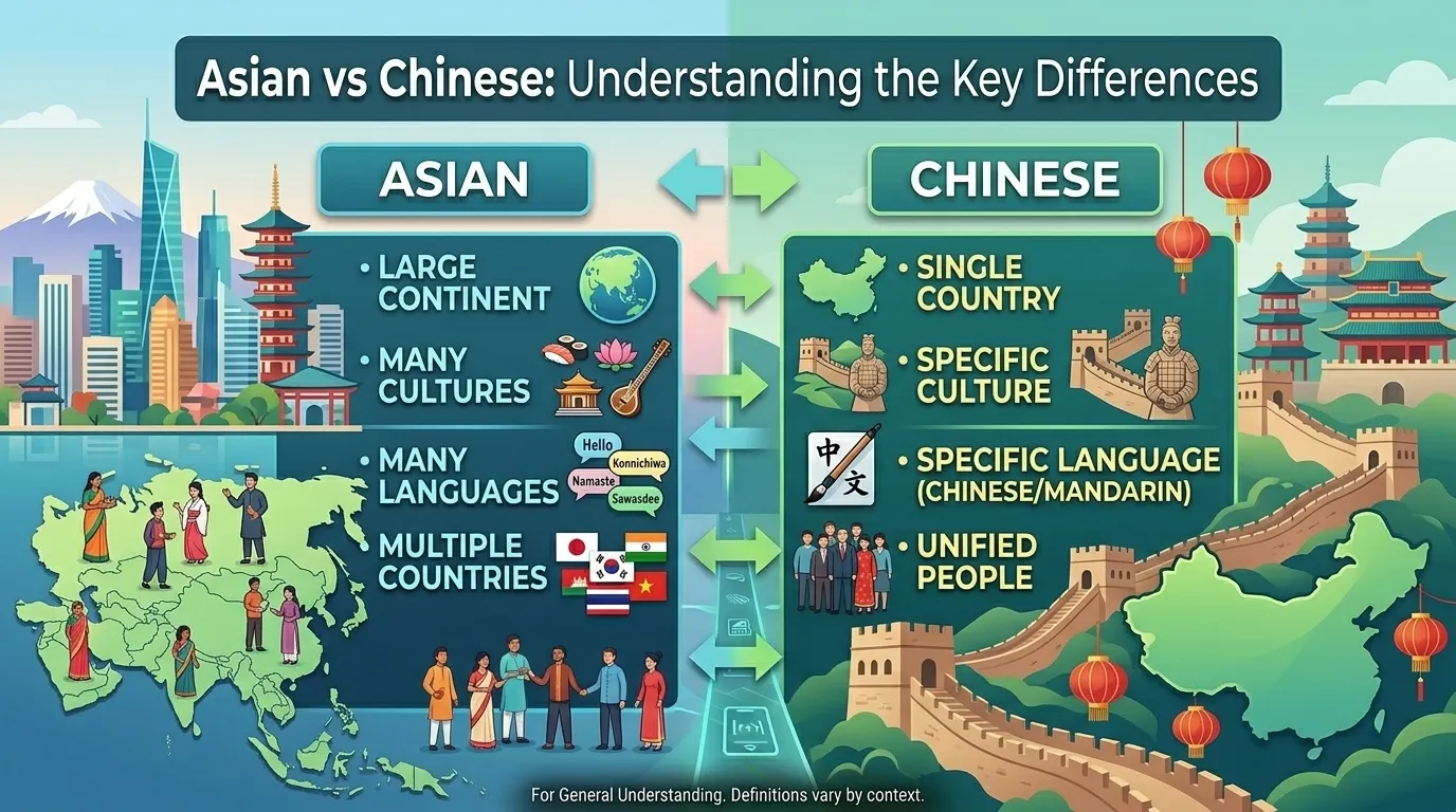 Difference Between Asian and Chinese