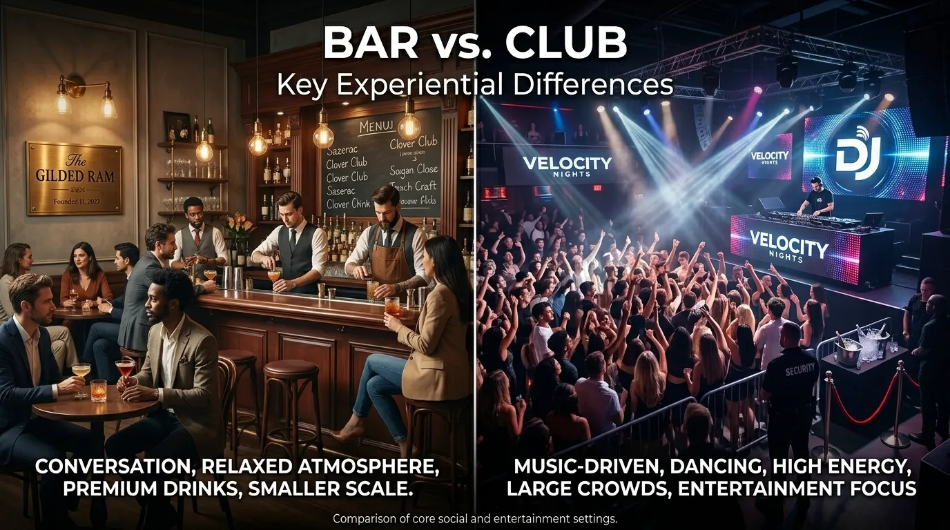 Difference Between Bar and Club