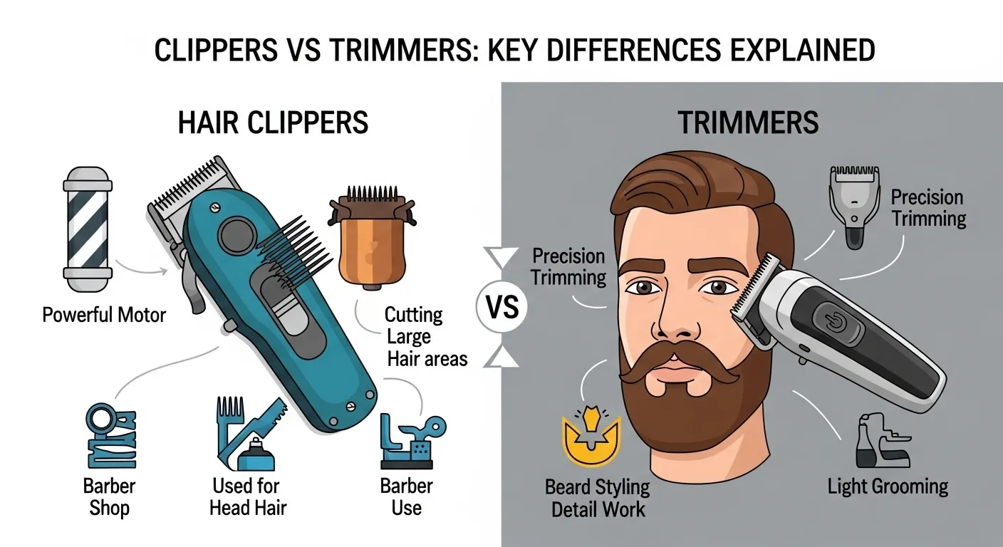 Difference Between Clippers and Trimmers