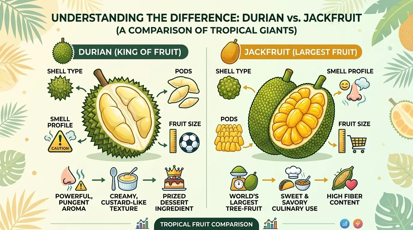 Difference Between Durian and Jackfruit