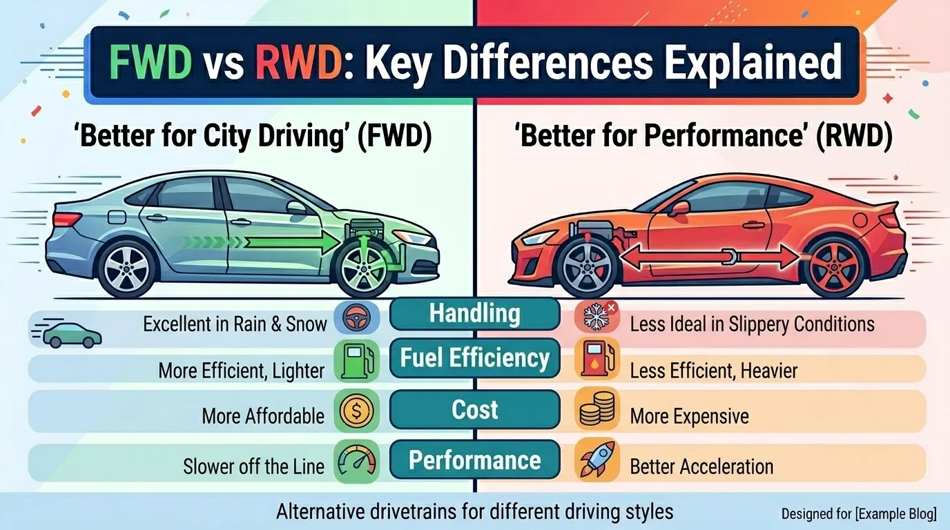 Difference Between FWD and RWD