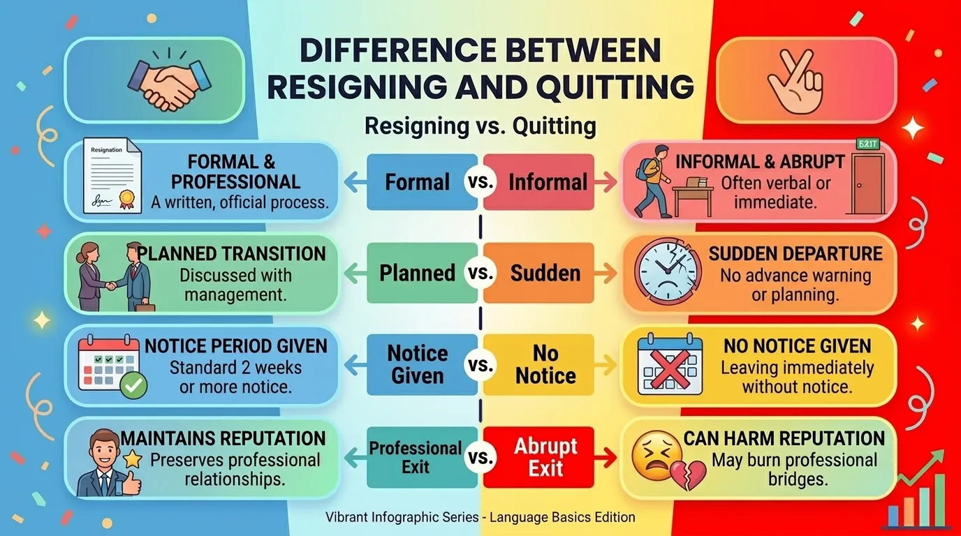 Difference Between Resigning and Quitting