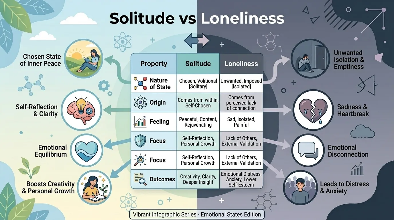 Difference between Solitude and Loneliness