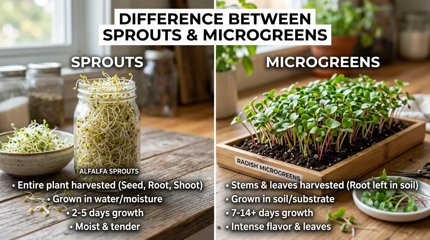 Difference Between Sprouts and Microgreens