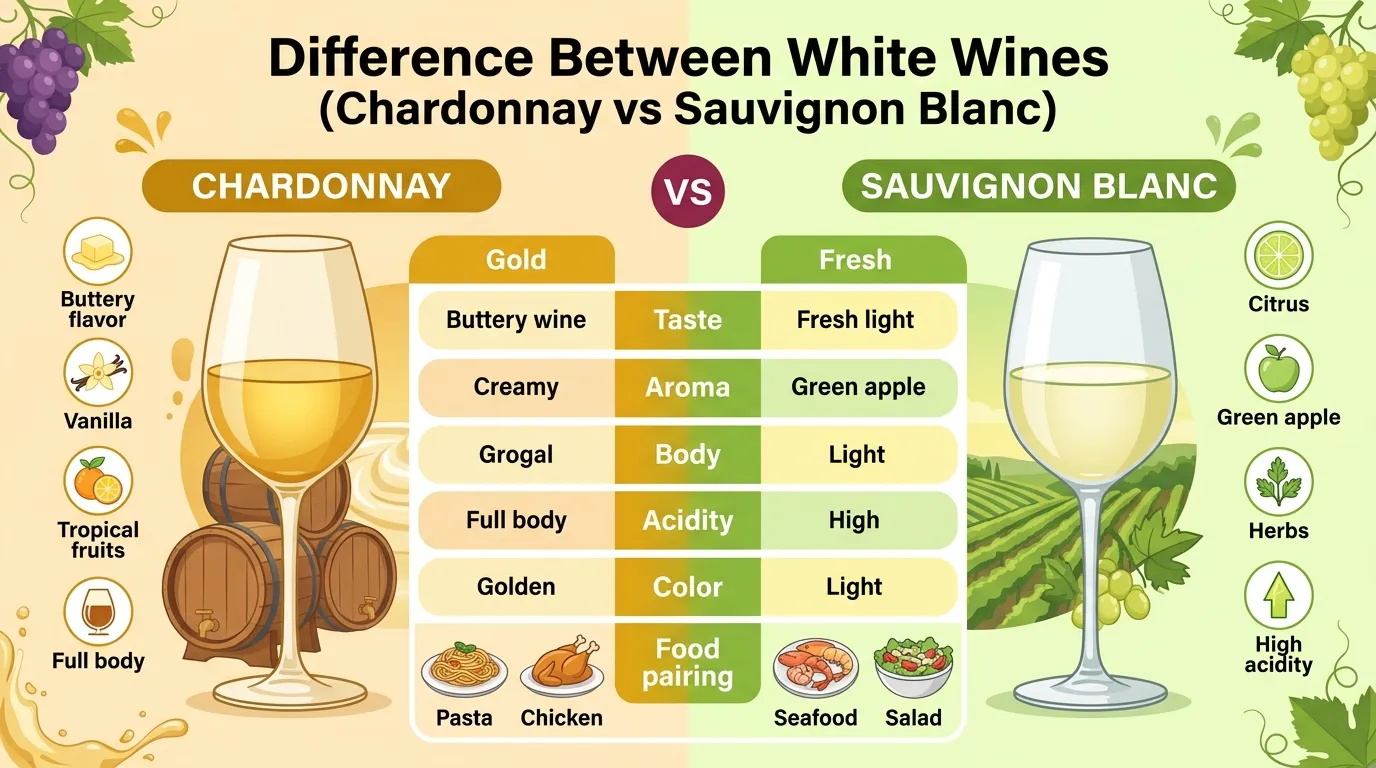 Difference Between White Wines