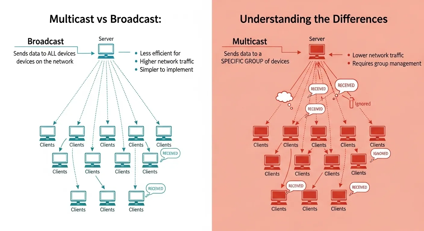 Multicast vs Broadcast