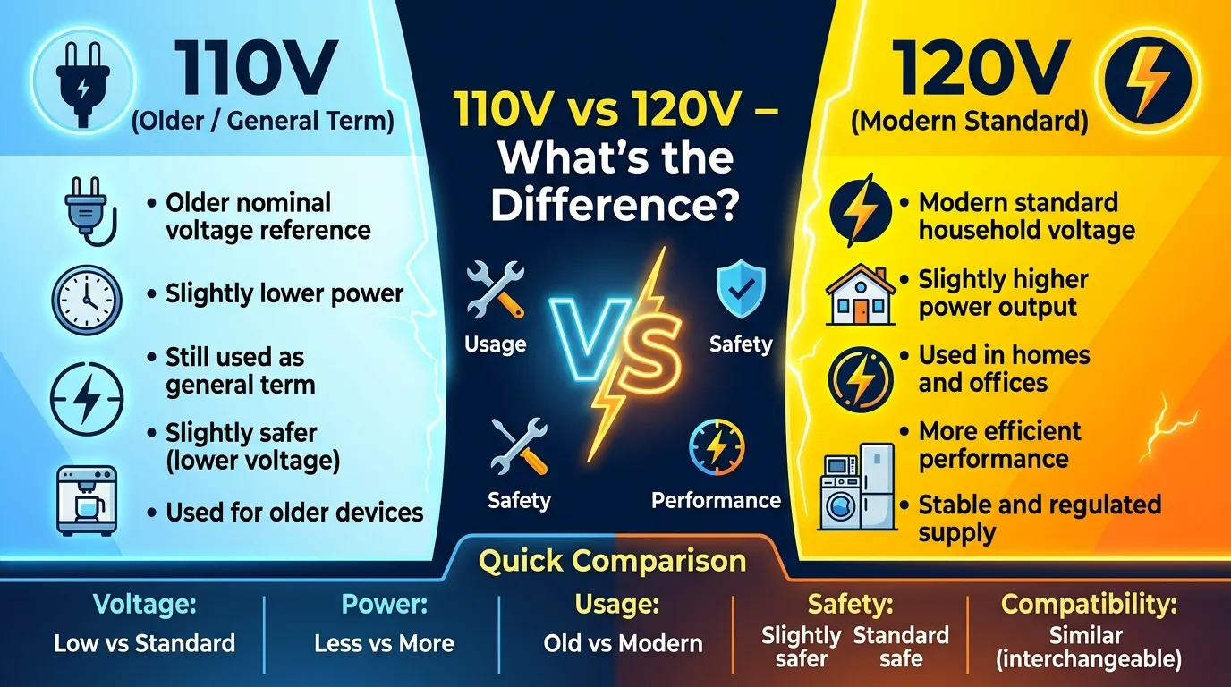 Difference Between 110V and 120V