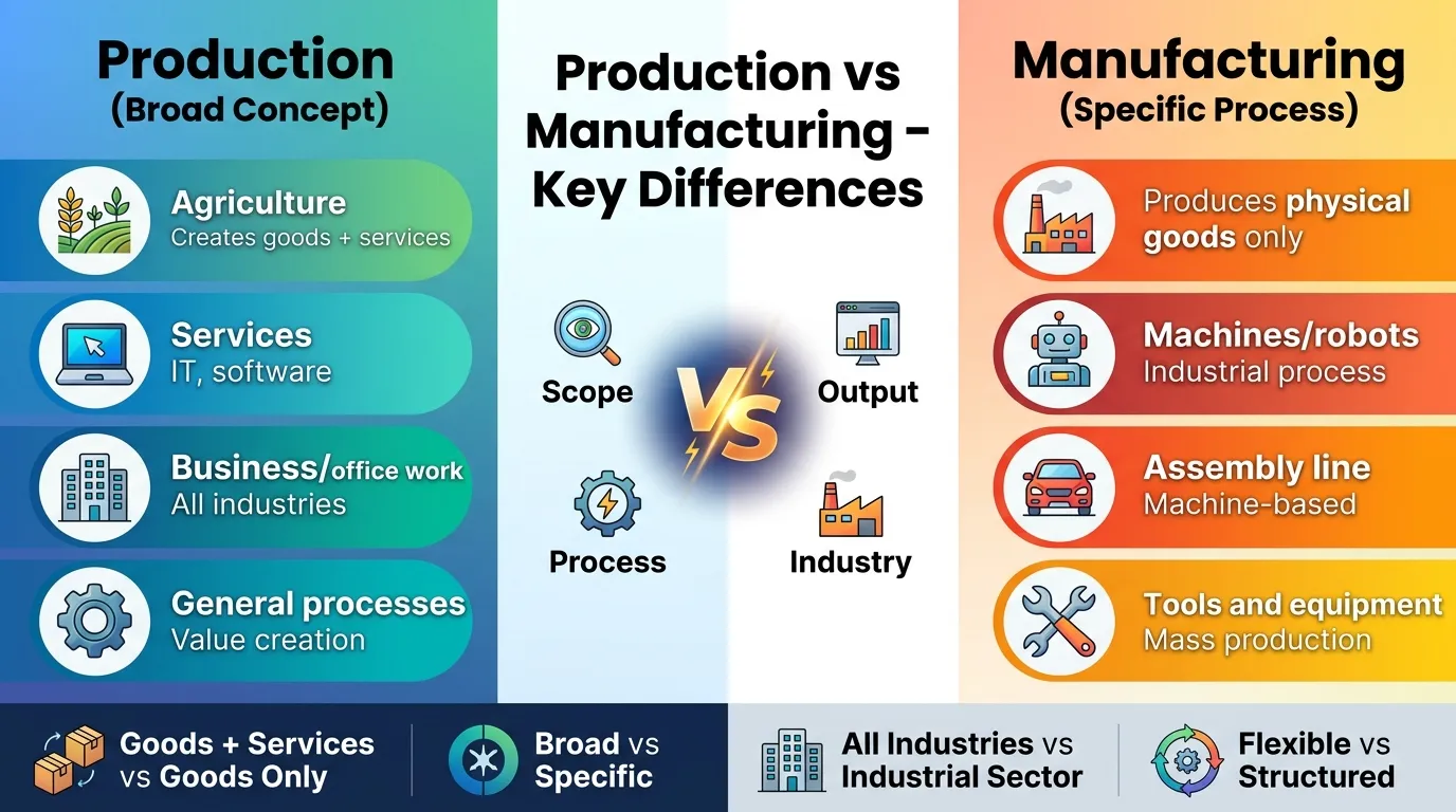 Production vs Manufacturing
