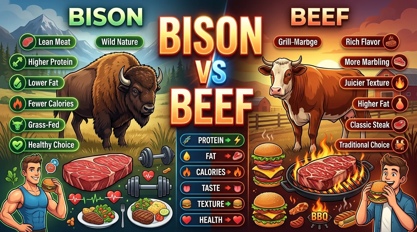 Difference Between Bison and Beef