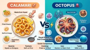 Difference Between Calamari and Octopus