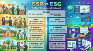 Difference Between CSR and ESG
