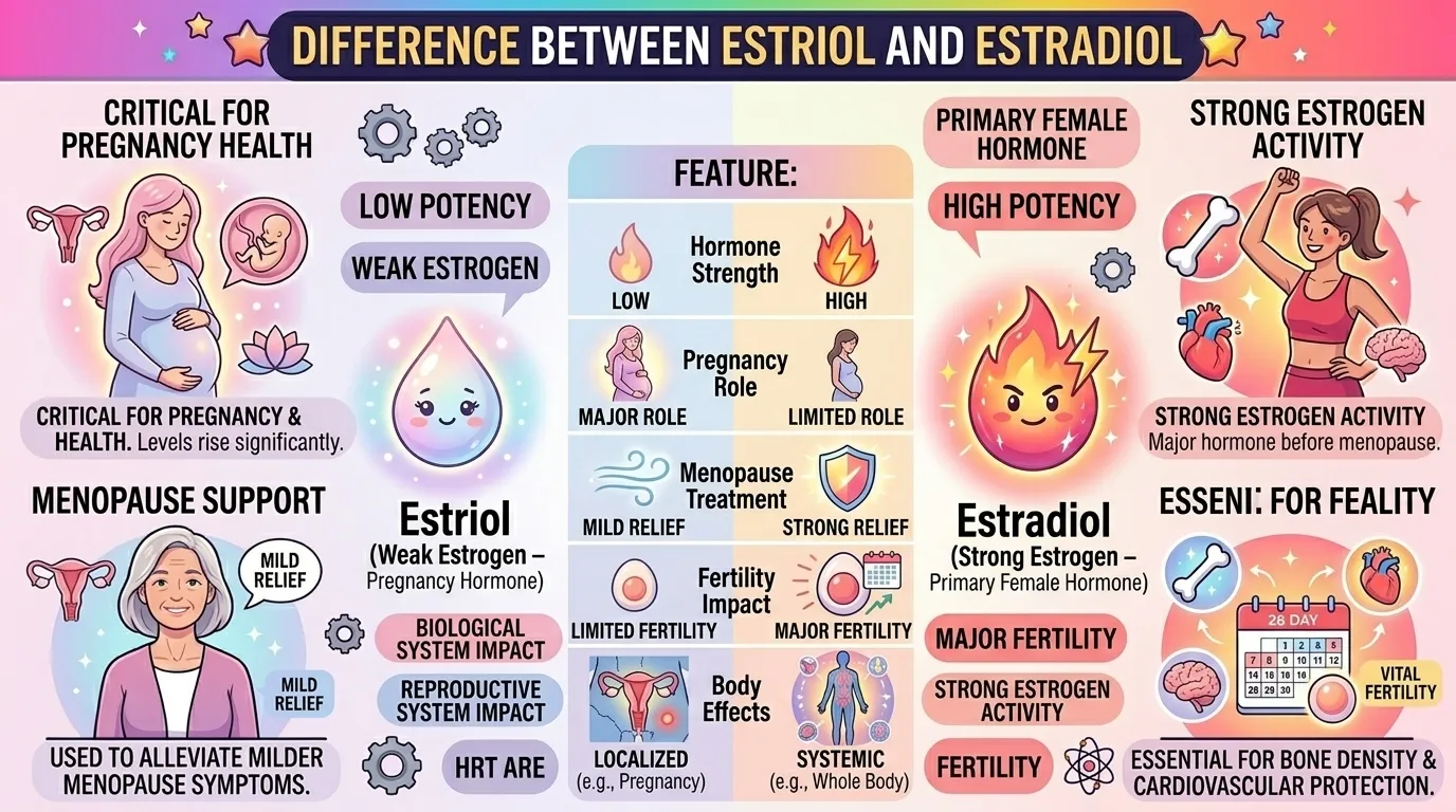 Difference Between Estriol and Estradiol