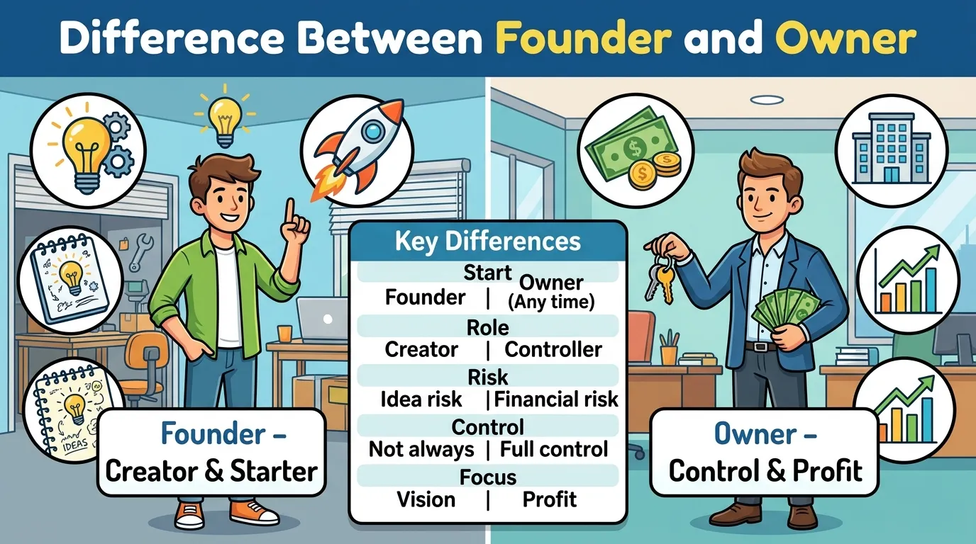 Difference Between Founder and Owner