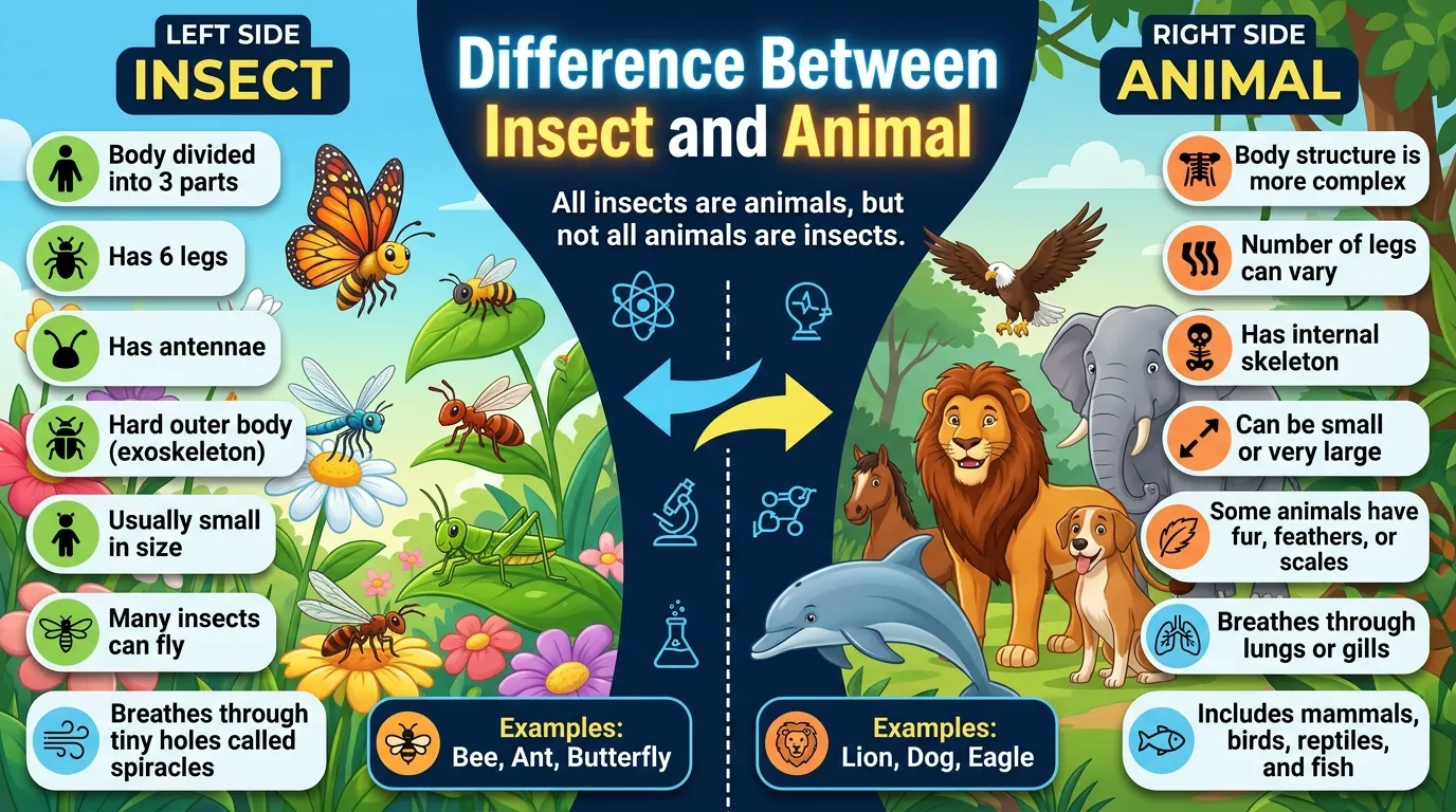 Difference Between Insect and Animal