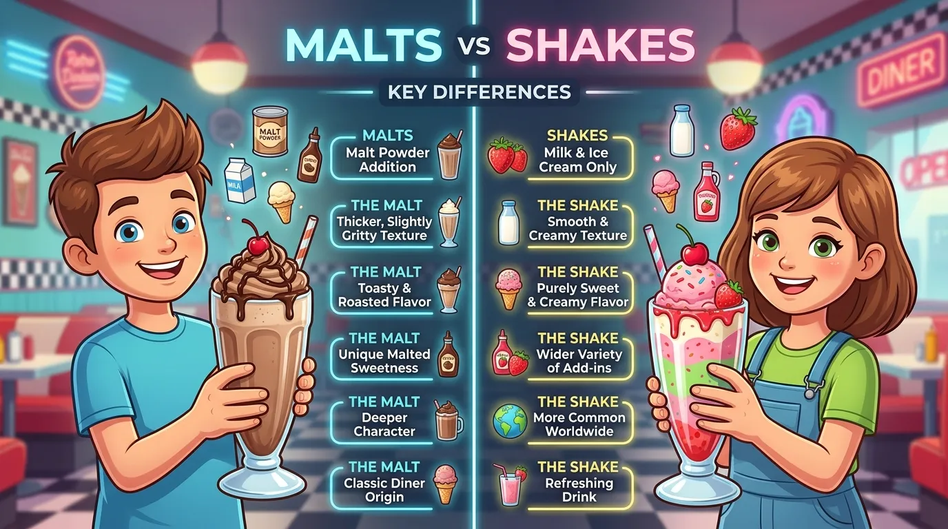 Difference Between Malts and Shakes