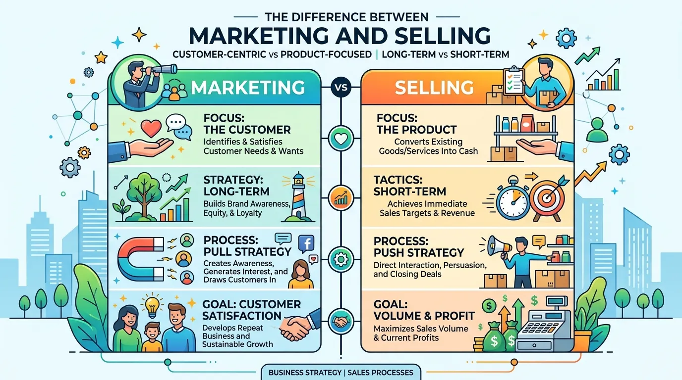 Difference Between Marketing and Selling