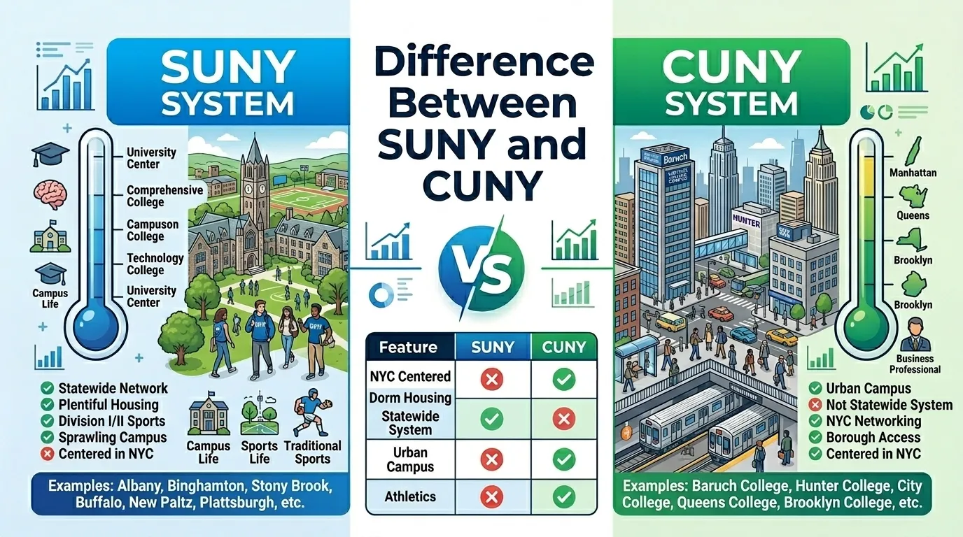 Difference Between SUNY and CUNY