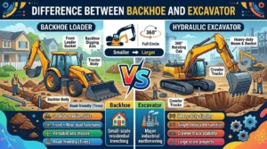 Difference Between Backhoe and Excavator