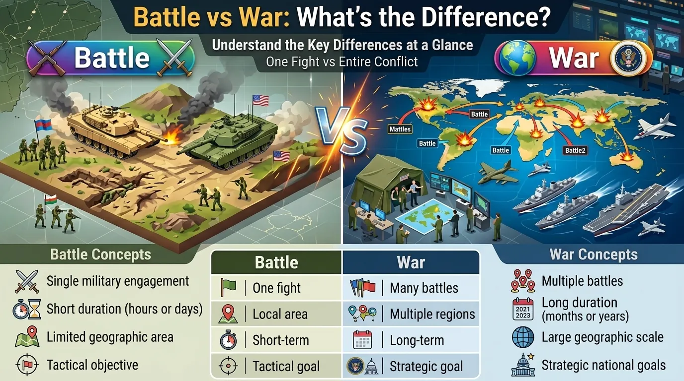 Difference Between Battle and War