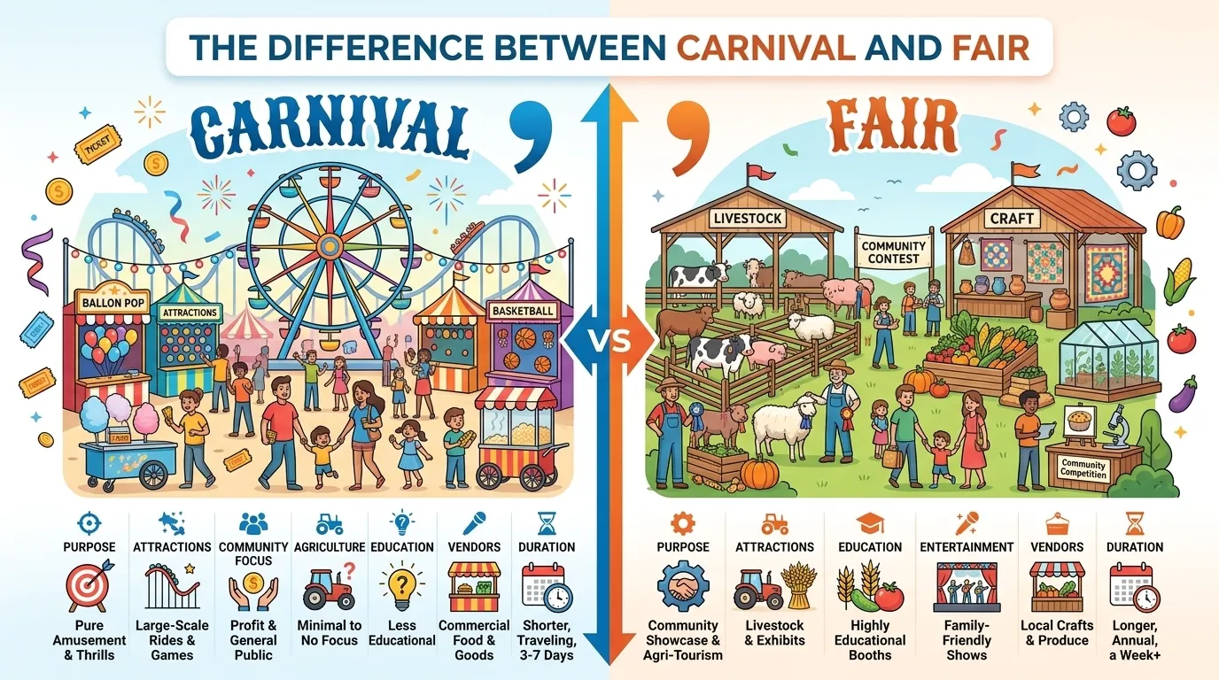 Difference Between Carnival and Fair