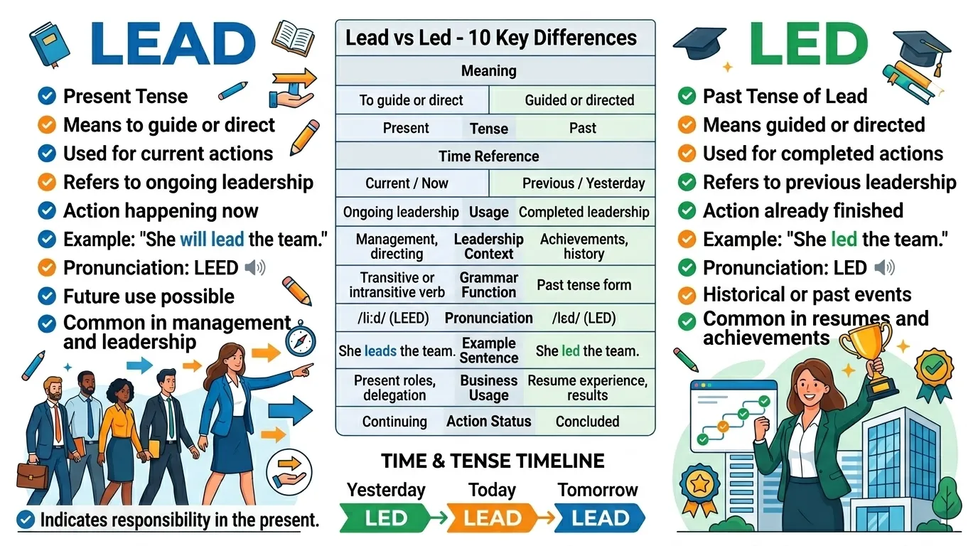 Difference Between Lead and Led