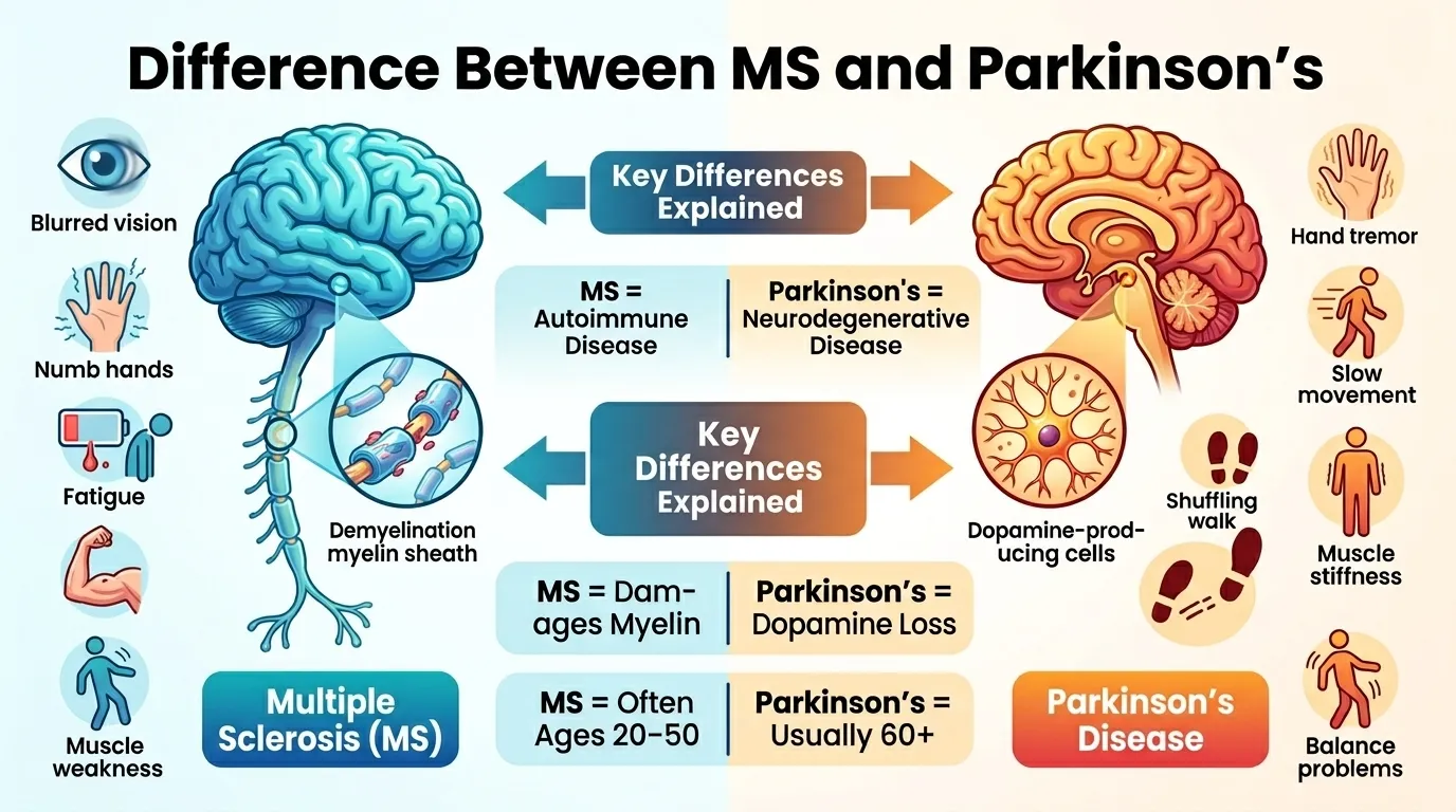 Difference Between MS and Parkinson’s
