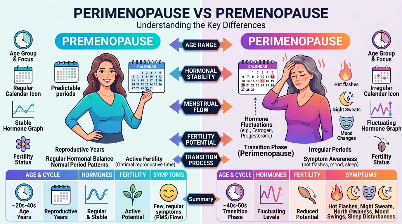 Difference Between Perimenopause and Premenopause