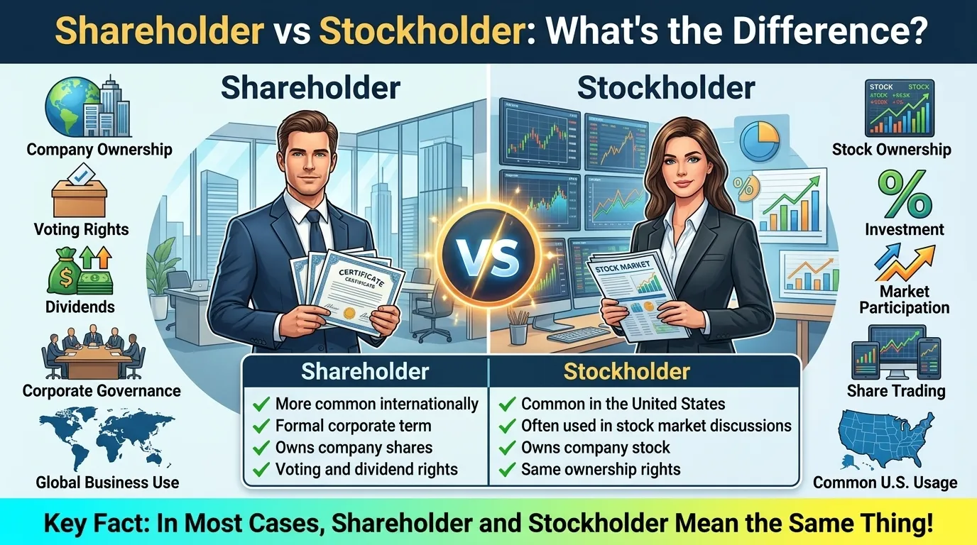 Difference Between Shareholder and Stockholder