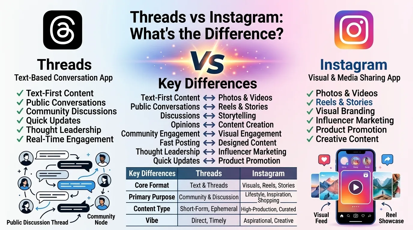Difference Between Threads and Instagram